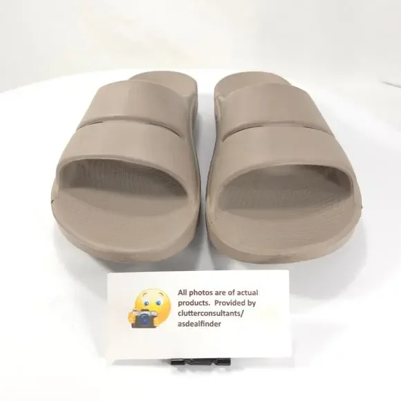 OOFOS Casual Slip On Slide Sandal Womens Size 10 Mens Size 8 41 Beige - Picture 2 of 9